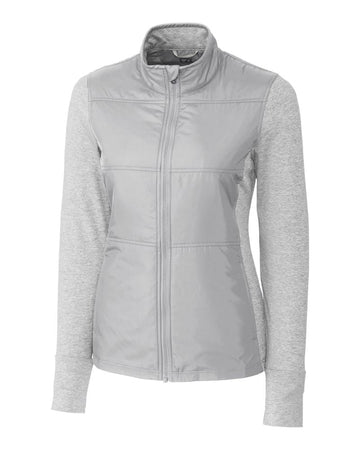 Cutter & Buck Women's Stealth Recycled Hybrid Quilted Windbreaker Jacket