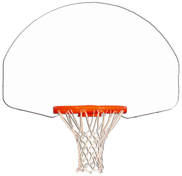 Gared Rear-Mount Fan-Shape Unmarked Steel Basketball Backboard