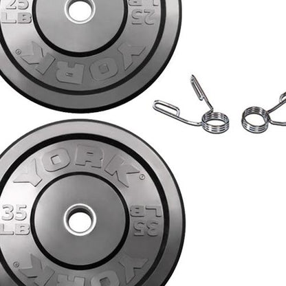 York Barbell Rubber Training Bumper Plate Set