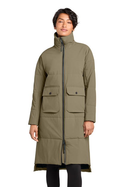 MiiR Women's Sashiko Stretch Puffy Long Jacket