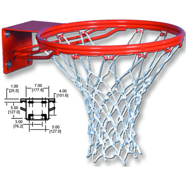 Douglas® Gooseneck 4.5" FAL Basketball System, Fan Shaped Backboard