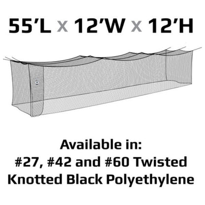 #42 Batting Cage Nets Polyethylene 55ft - 70ft