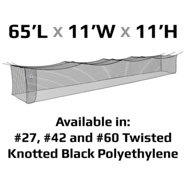 #42 Batting Cage Nets Polyethylene 55ft - 70ft