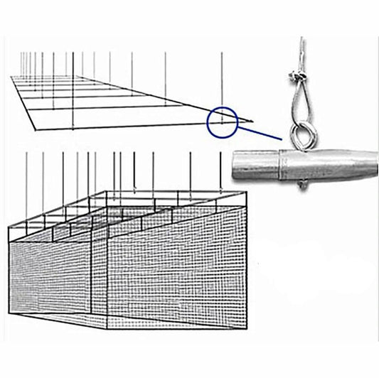 55' - 70' Suspended Batting Cage Frame - 1 1/2"