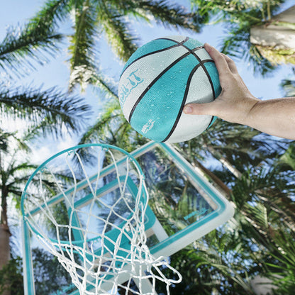 Dunn Rite Deck Shoot Combo Deck-Mounted Pool Basketball & Volleyball Set - Clear