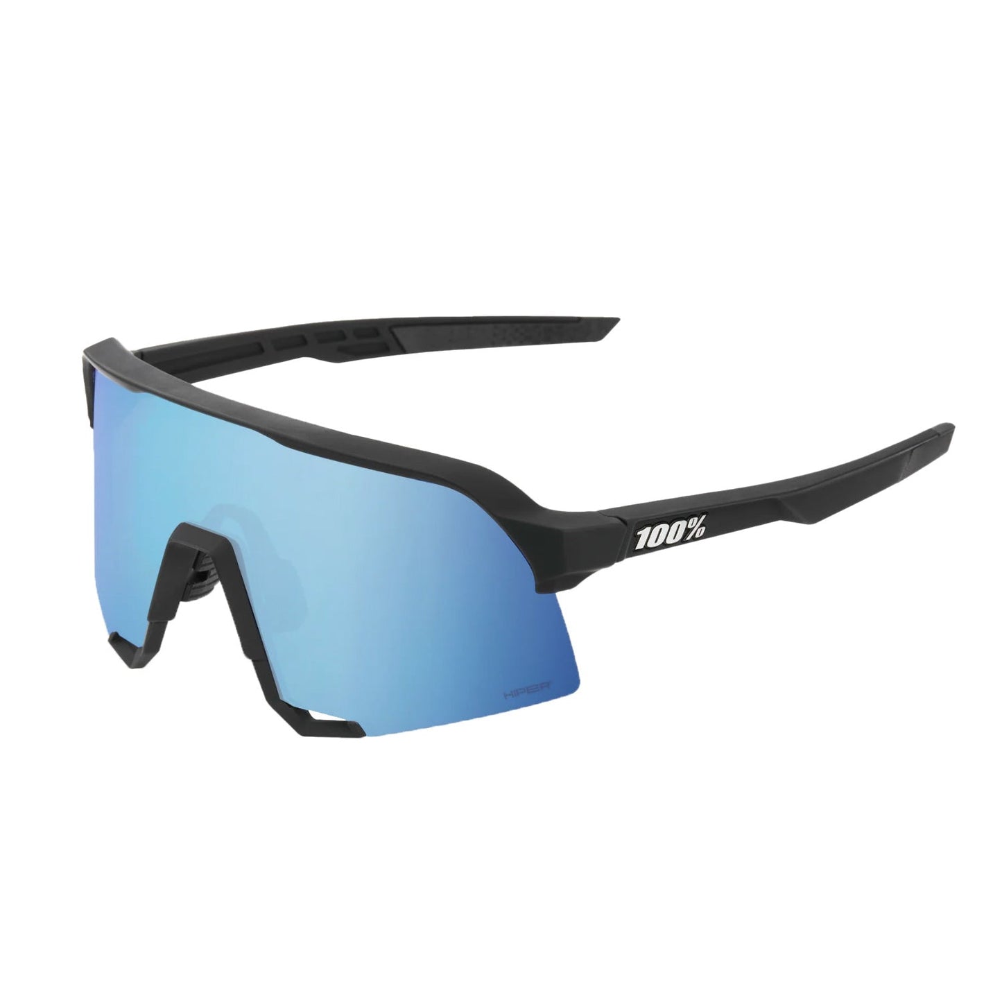 100% S3 Matte Black Sunglasses