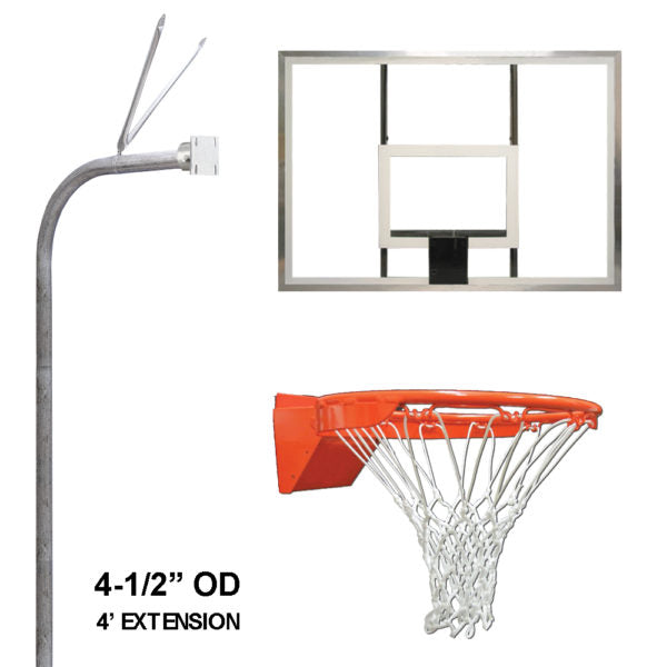 Douglas® Gooseneck 4.5" RPGR Basketball System, Acrylic Backboard