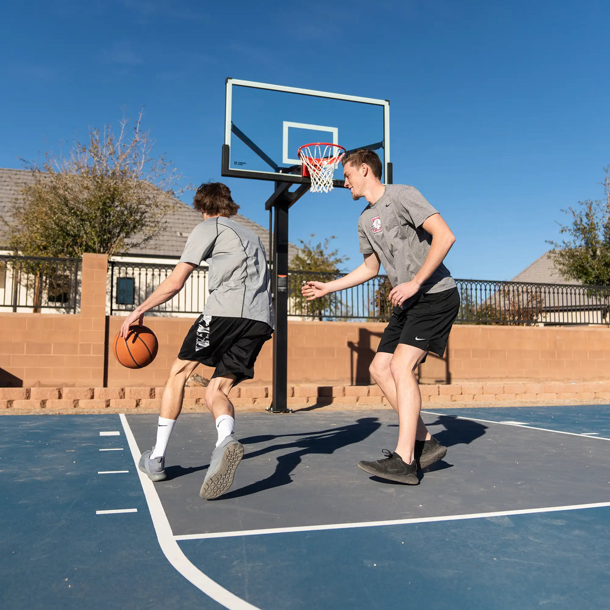 Lifetime Mammoth Bolt Down Basketball Hoop (72-Inch Tempered Glass)