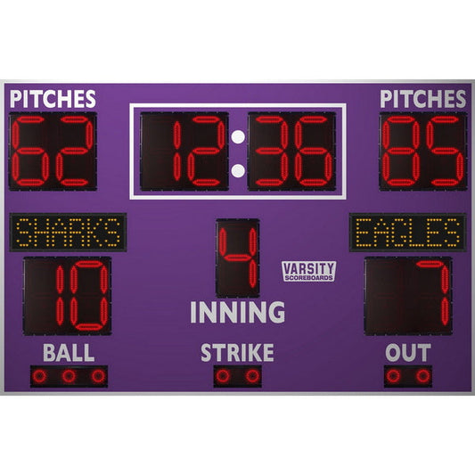 9' Baseball Scoreboard with Pitch Count - 3355