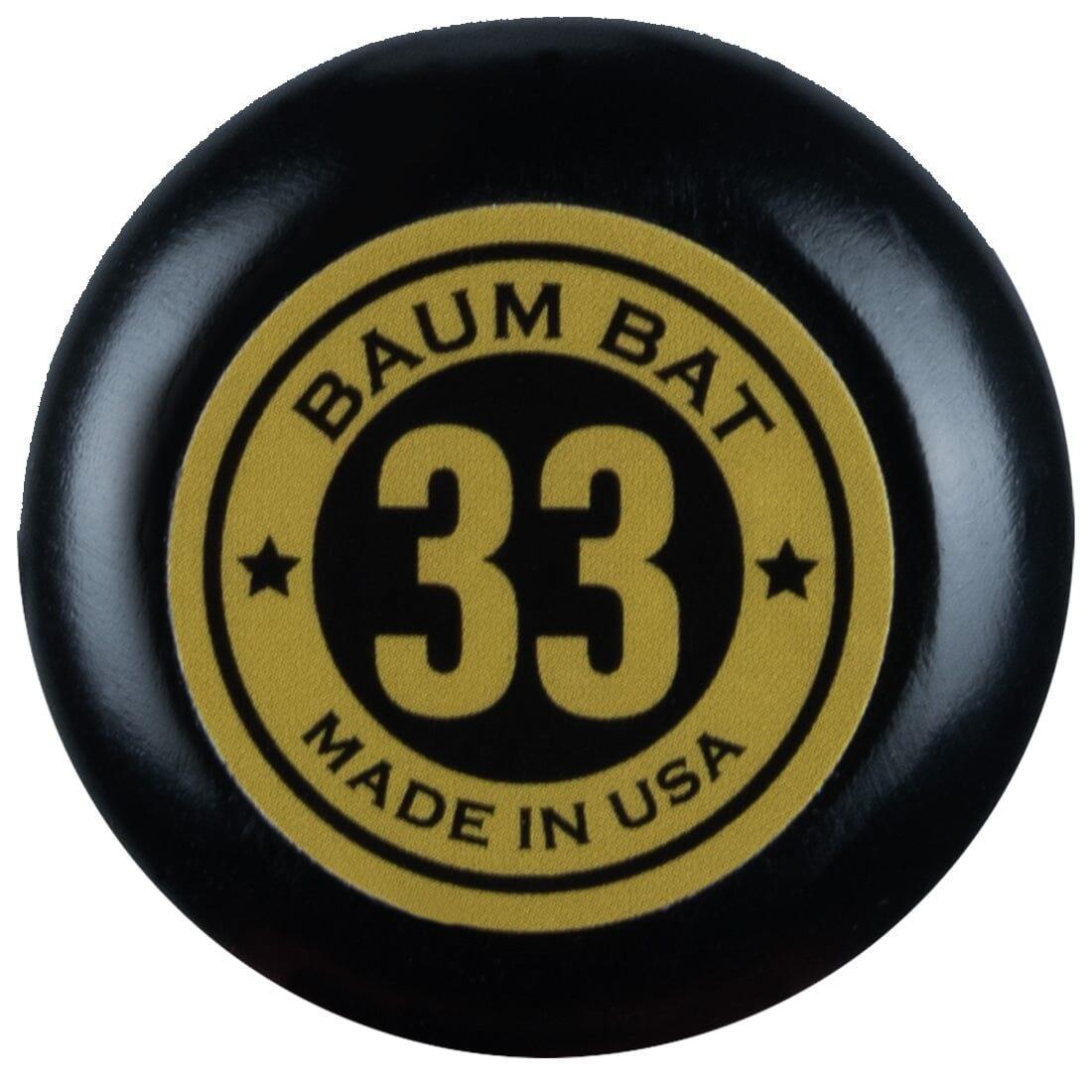 Baum Bat Gold Stock (-3) Maple Baseball Bat: BBMSGSTKPRO3-BK
