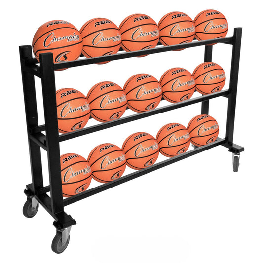 Champion Sports Deluxe Heavy-Duty Basketball Cart
