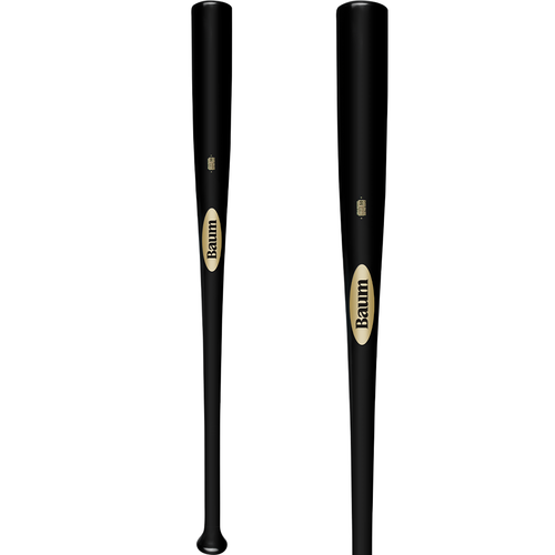 Baum Bat Gold Stock (-5) Maple Baseball Bat: BBMSGSTKPRO5-BK
