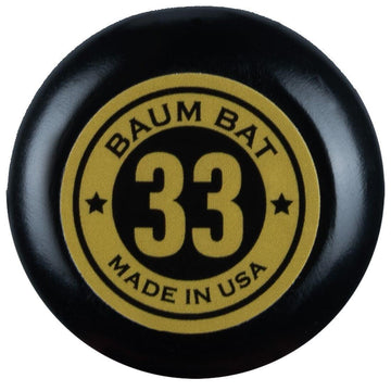 Baum Bat Gold Stock (-3) Maple Baseball Bat w/ Flared Handle: BBMFGSTOCKPRO-BK