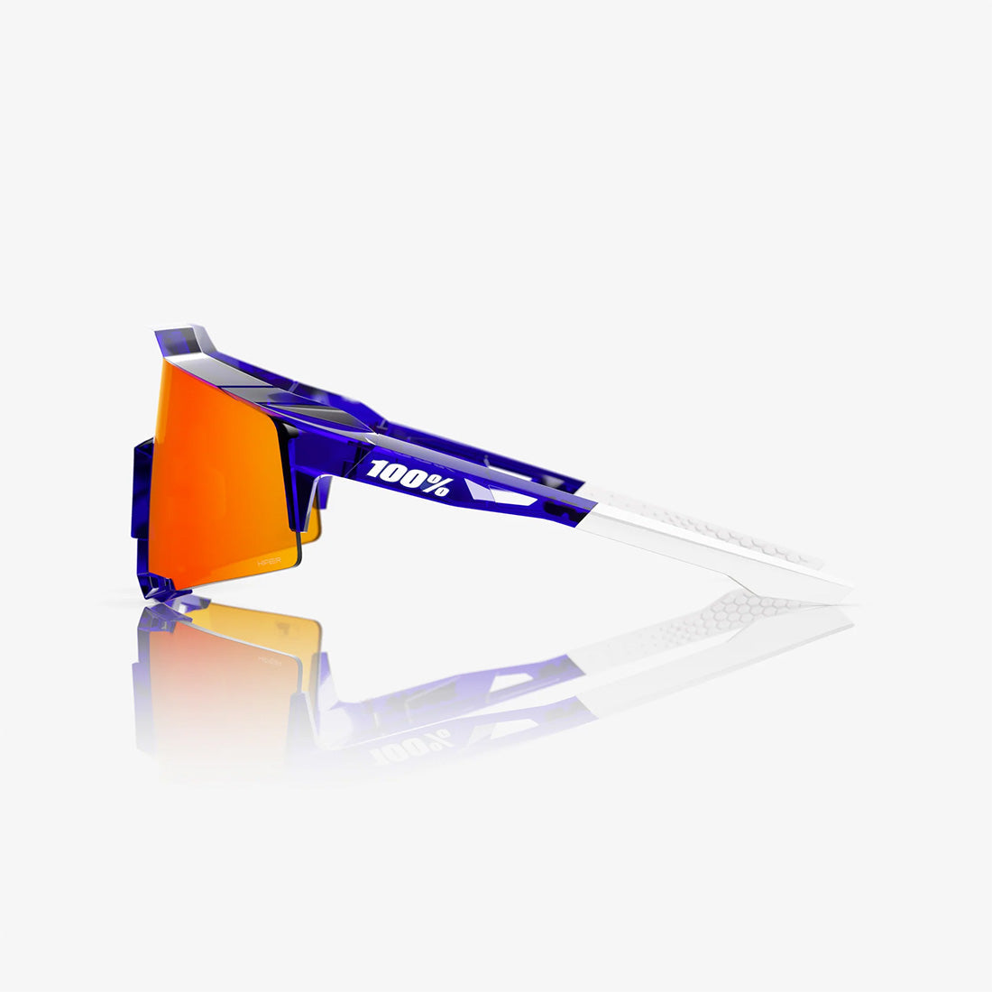 100% SPEEDCRAFT MLB Authentic Polished Translucent Blue - HiPER Red Mirror Lens