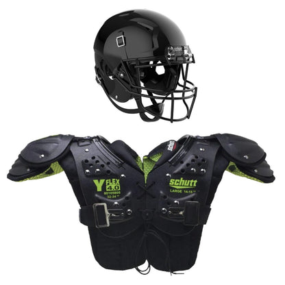 Schutt Youth Football Helmet & Shoulder Pad Bundle