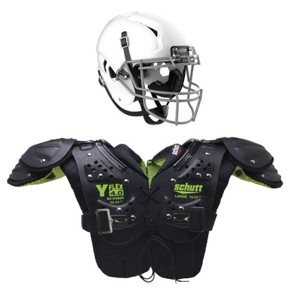 Schutt Youth Football Helmet & Shoulder Pad Bundle
