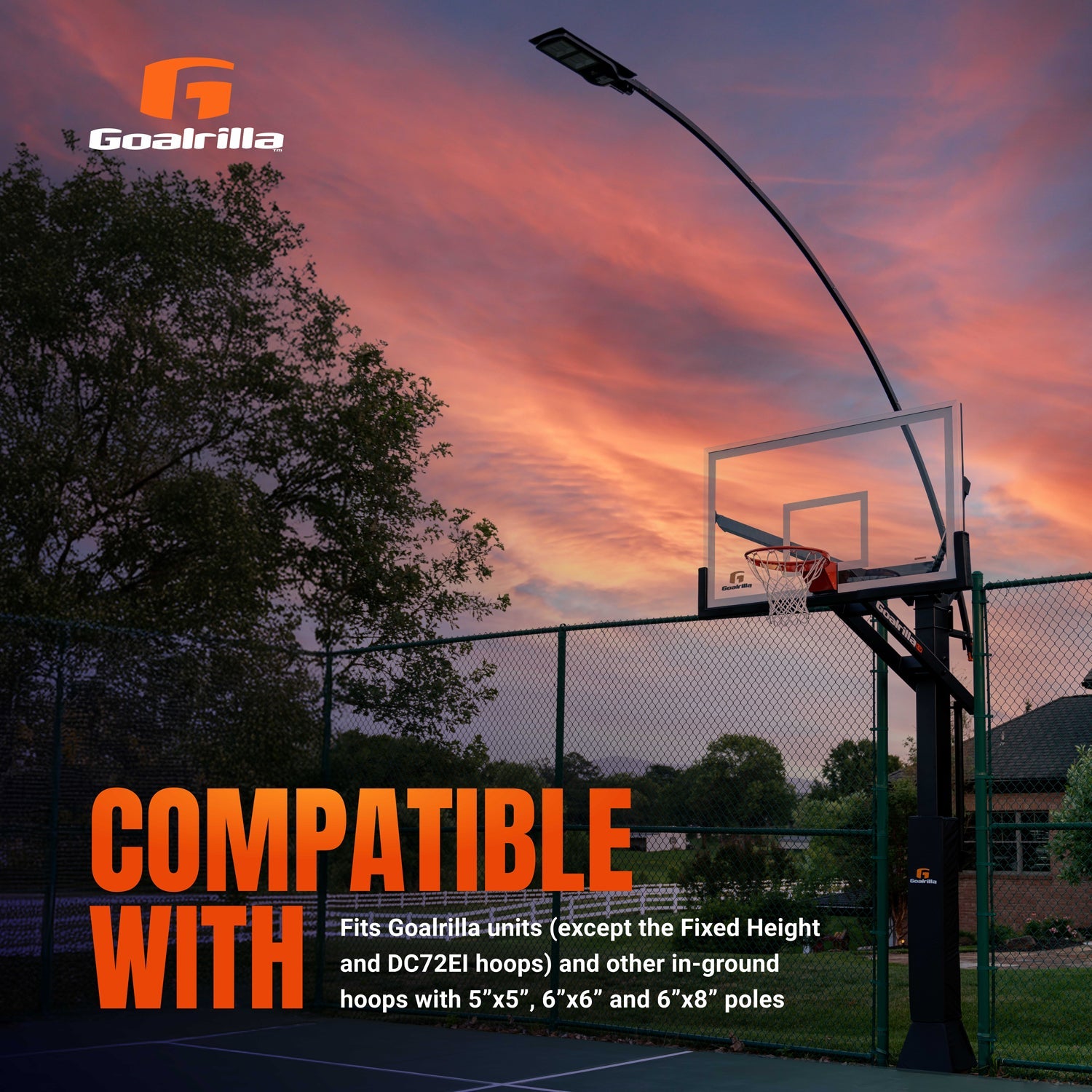 Solar LED Basketball Hoop Light