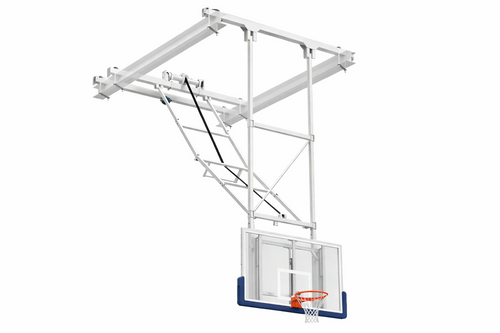 Wall and Ceiling-Mounted Basketball Hoop Systems