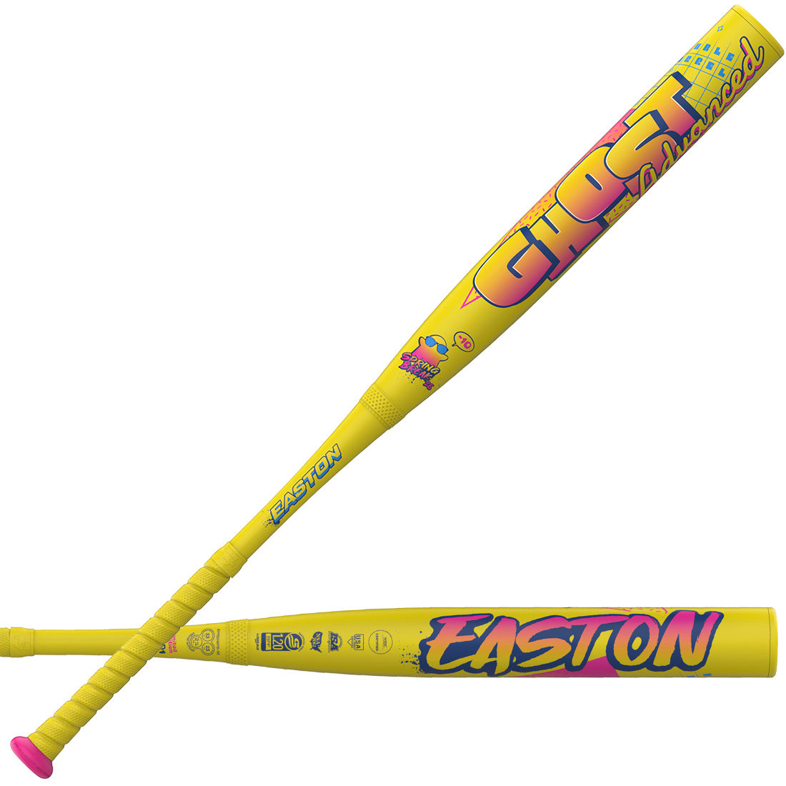 2026 Easton Ghost Advanced "Spring Break" Yellow Limited Edition Fastpitch Softball Bat: -11, -10