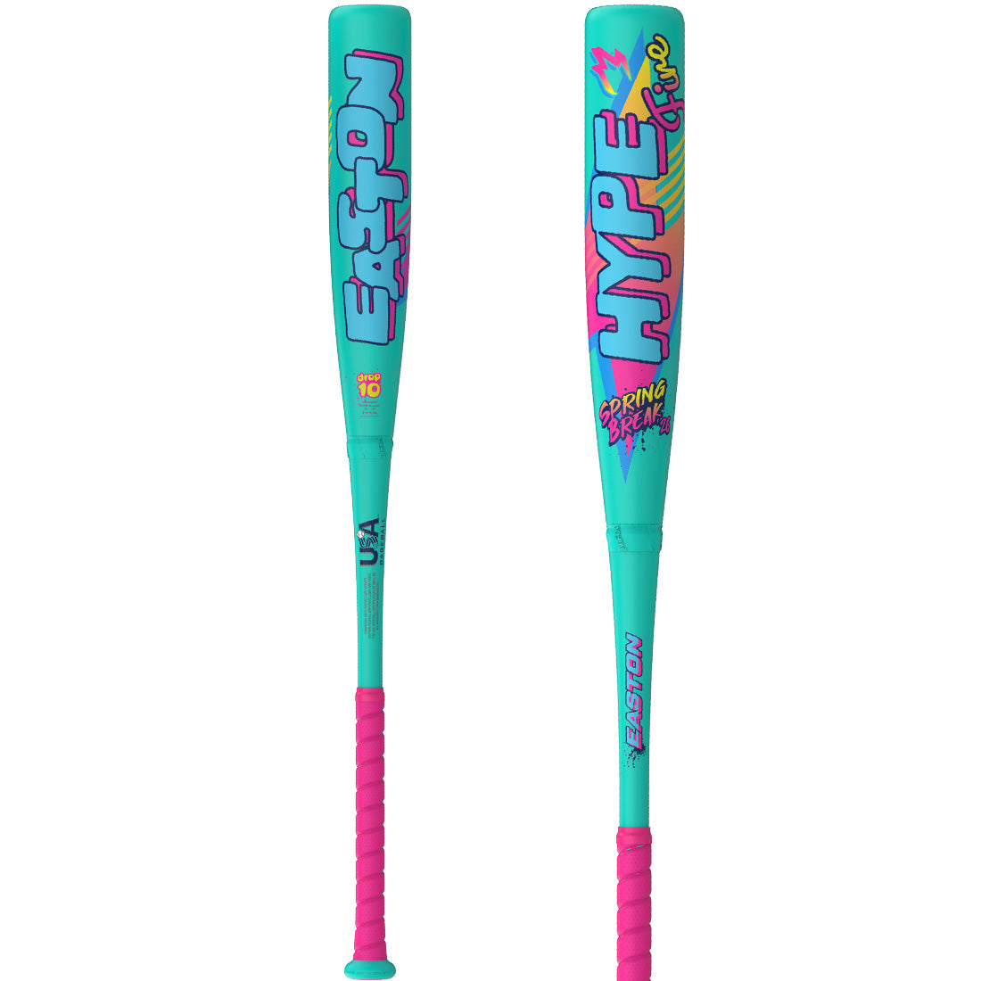 2026 Easton Hype Fire "Spring Break" Teal 2 5/8" USA Baseball Bat: -11, -10