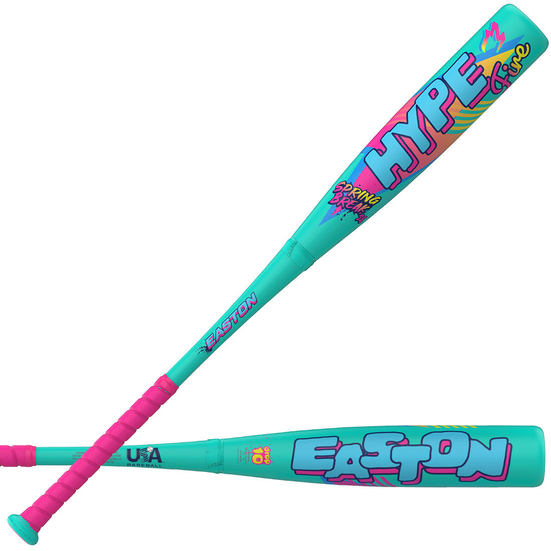 2026 Easton Hype Fire "Spring Break" Teal 2 5/8" USA Baseball Bat: -11, -10