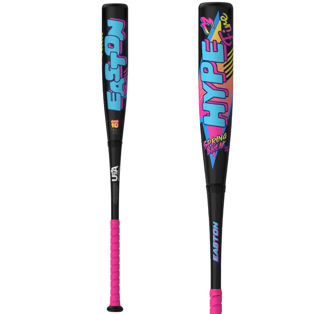 2026 Easton Hype Fire "Spring Break" Black 2 5/8" USA Baseball Bat: -11, -10