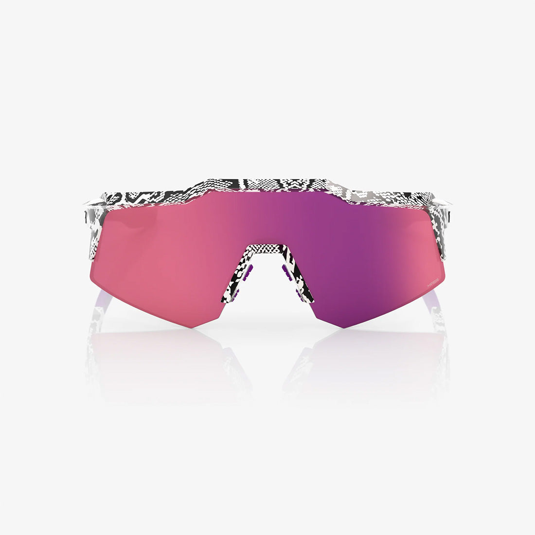 100% Speedcraft XS LE Elly De La Cruz Sunglasses - White Venom HiPER Dark Purple Mirror Lens