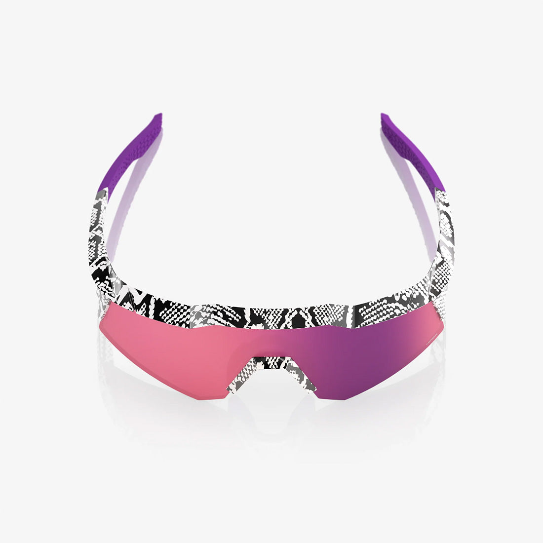 100% Speedcraft XS LE Elly De La Cruz Sunglasses - White Venom HiPER Dark Purple Mirror Lens