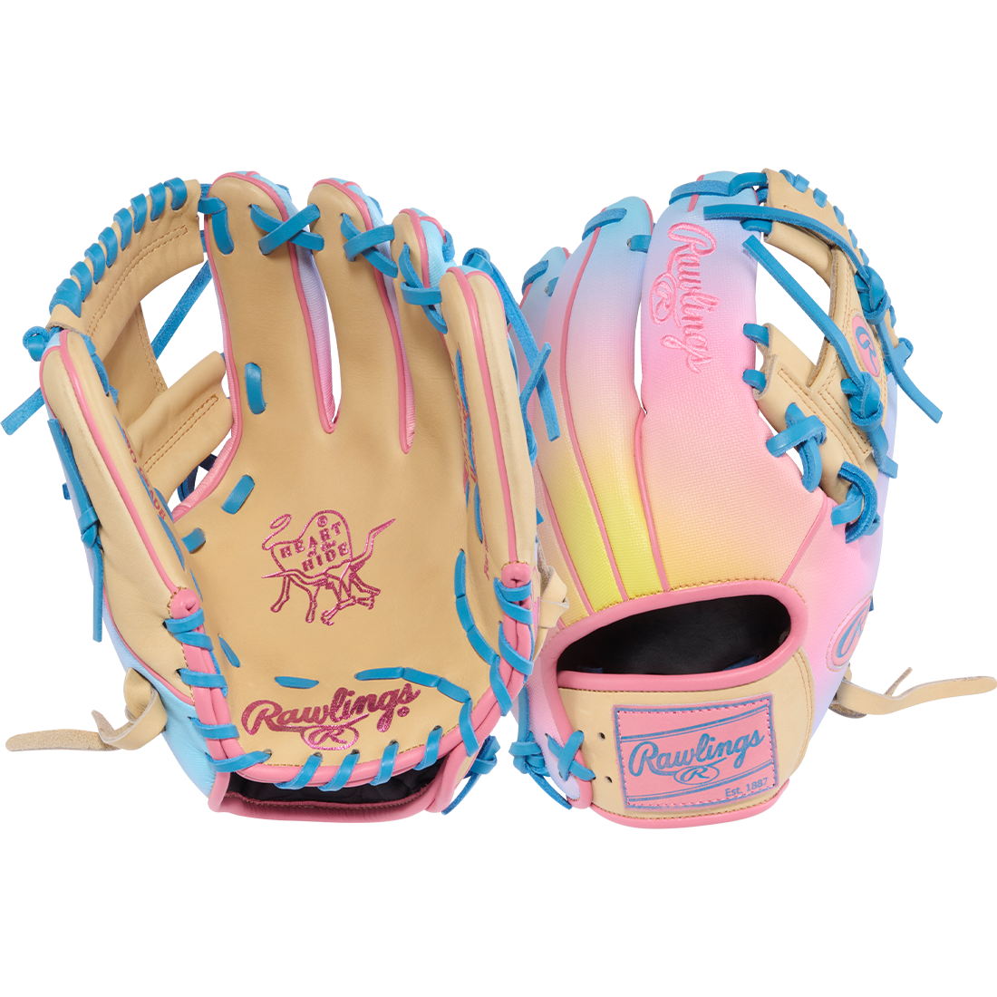 Rawlings Heart of the Hide Fun Burst 2.0 Contour Fit 11.5" Infield Baseball Glove:PROR204-2CCP