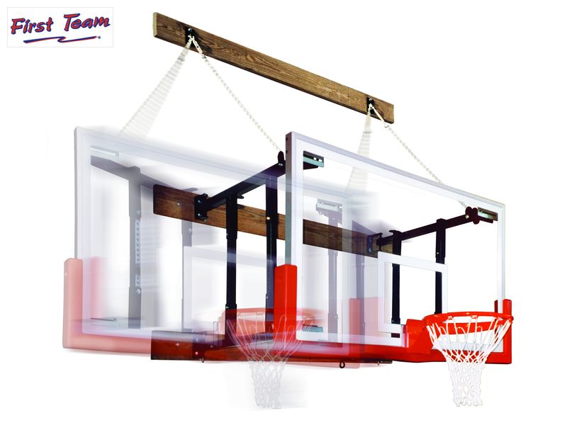 FoldaMount46™ Folding Wall Mount Basketball Hoop System by First Team