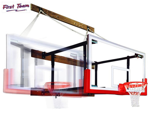 FoldaMount68™ Folding Wall Mount Basketball Hoop System by First Team