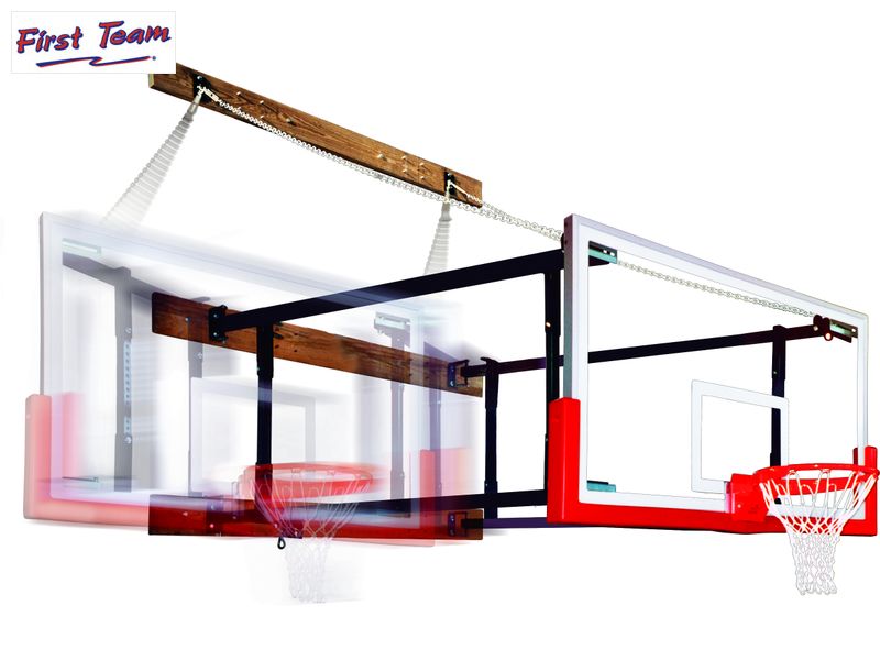FoldaMount82™ Folding Wall Mount Basketball Hoop System by First Team