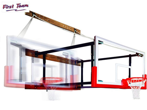 FoldaMount82™ Folding Wall Mount Basketball Hoop System by First Team