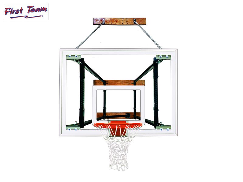 FoldaMount82™ Folding Wall Mount Basketball Hoop System by First Team