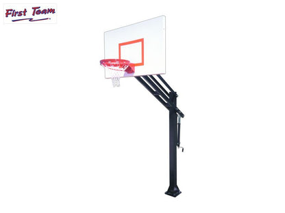 Force™ Adjustable In-Ground Bolt-Down Basketball Hoop by First Team