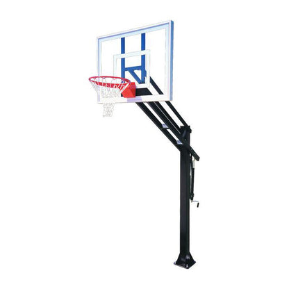 Force™ Adjustable In-Ground Bolt-Down Basketball Hoop by First Team