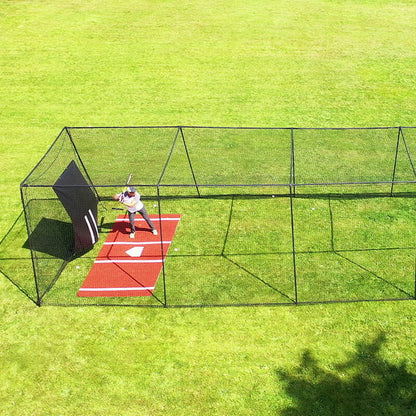 Freestanding Trapezoid Batting Cage for Baseball and Softball