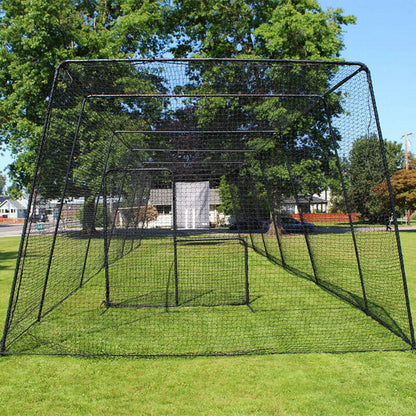 Freestanding Trapezoid Batting Cage for Baseball and Softball