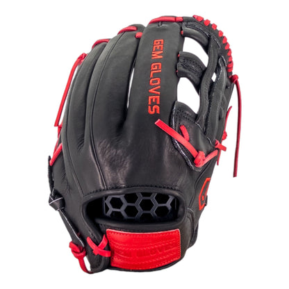 Gem Gloves Game-Ready Softball Fielding Glove - GEM138 Black Widow
