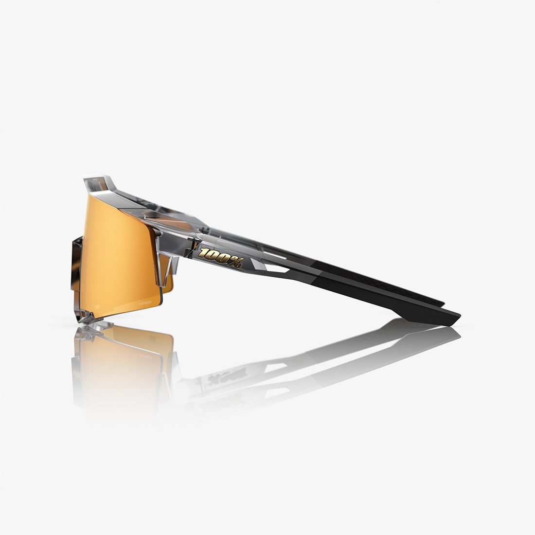 100% SPEEDCRAFT MLB Authentic Polished Translucent Grey - HiPER 24K Gold Mirror Lens