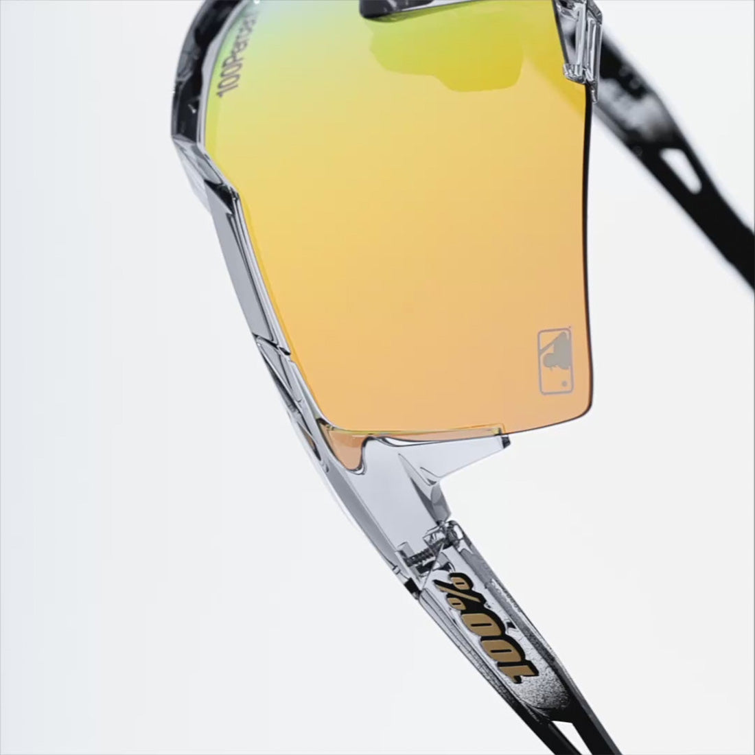 100% SPEEDCRAFT MLB Authentic Polished Translucent Grey - HiPER 24K Gold Mirror Lens
