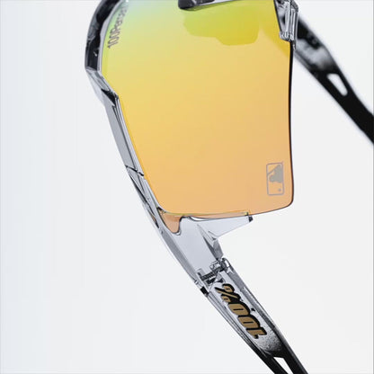 100% SPEEDCRAFT MLB Authentic Polished Translucent Grey - HiPER 24K Gold Mirror Lens