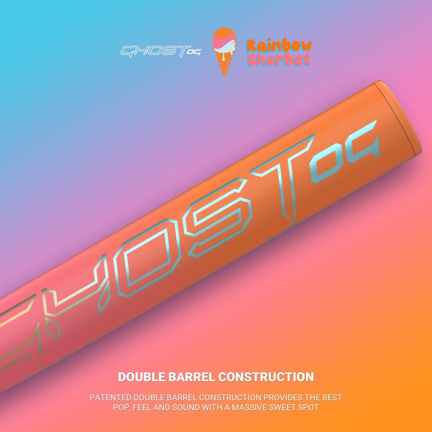 2025 Easton Ghost OG Rainbow Sherbet (-10) Fastpitch Softball Bat: EFP5GHRS10