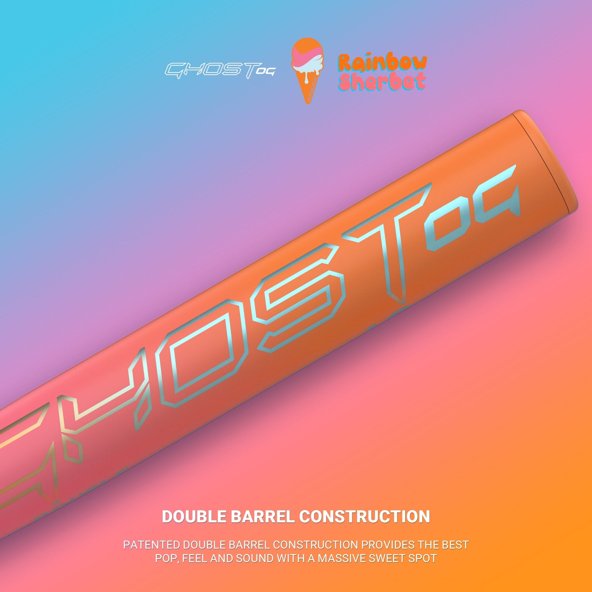 2025 Easton Ghost OG Rainbow Sherbet (-10) Fastpitch Softball Bat: EFP5GHRS10