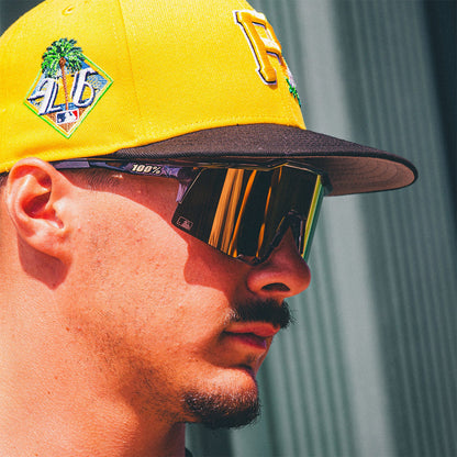 100% SPEEDCRAFT MLB Authentic Polished Translucent Grey - HiPER 24K Gold Mirror Lens