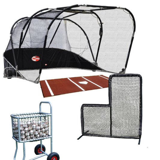Hitting Turtle Bundle Package with Hitting Mat, Ball Caddy & Screen