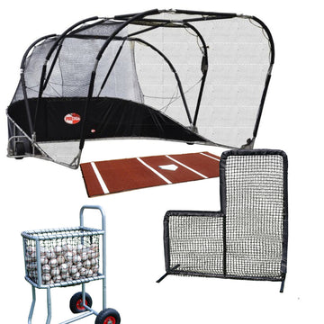 Hitting Turtle Bundle Package with Hitting Mat, Ball Caddy & Screen