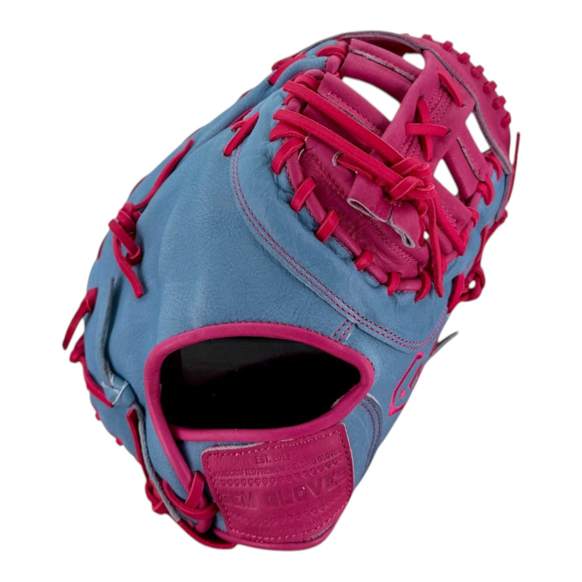 Gem Gloves Game-Ready Softball First Base Mitt/Glove - GEM141 BubbleGum