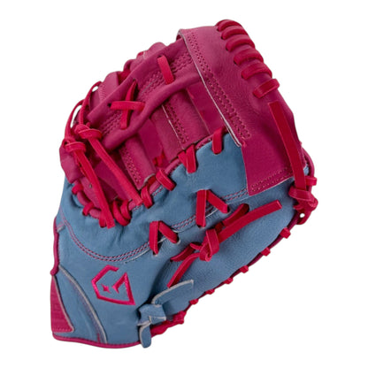 Gem Gloves Game-Ready Softball First Base Mitt/Glove - GEM141 BubbleGum
