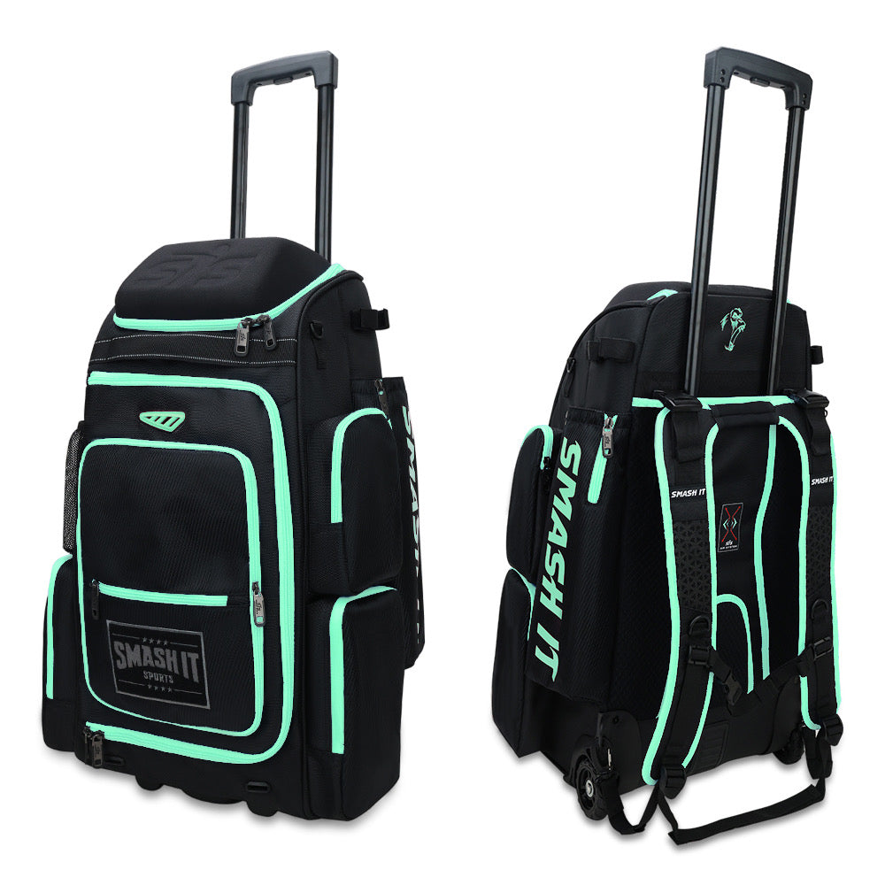 Smash Ops Lil’ Guerrilla Hybrid Roller/Bat Pack Bag - Black/Mint